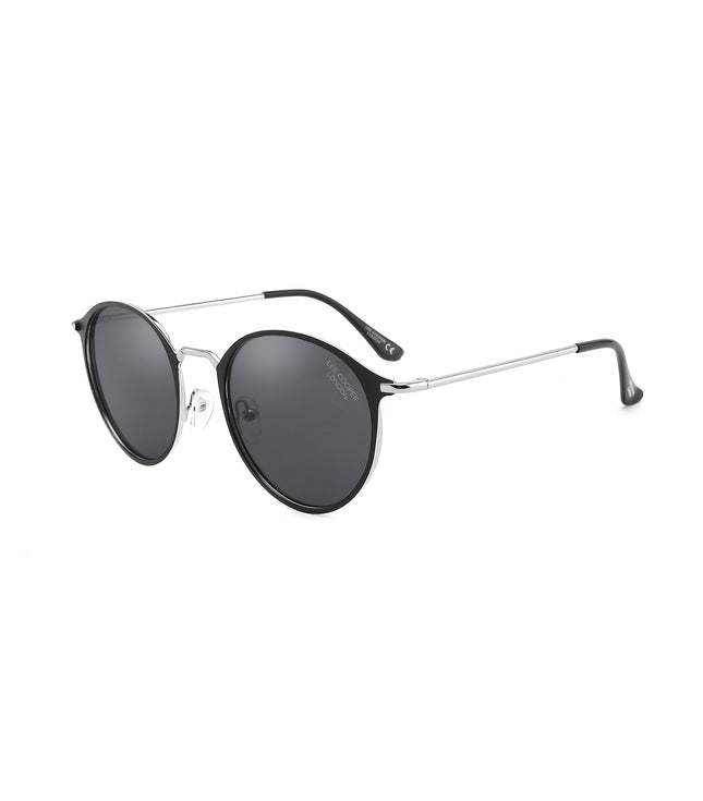 LC1025C02 - Classic Gray Lens - Black Stainless Steel Frame - Sunglasses