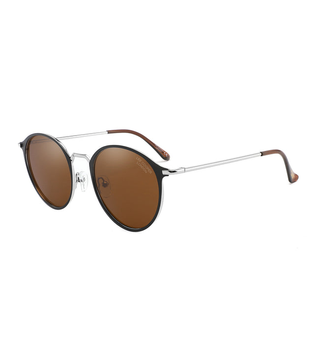 LC1025C03 - Classic Brown Lens - Black Stainless Steel Frame - Sunglasses
