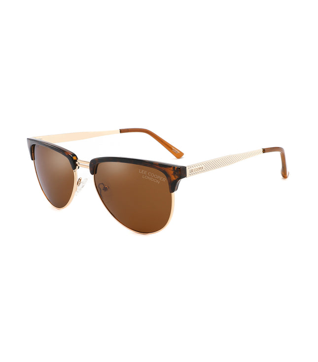 LC1026C03 - Warm Brown Lens - Demi-Colored Plastic Frame - Sunglasses