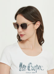 LC1031C02 - Gradient Brown Tint - Gold Metal Frame - Sunglasses