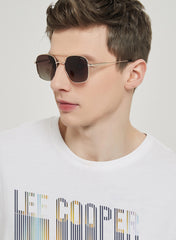 LC1032C03 - Gradient Brown Tint - Gold Metal Frame - Sunglasses