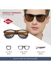 LC1039C02 - Brown Revo Lens - DEMI Plastic Frame - Sunglasses