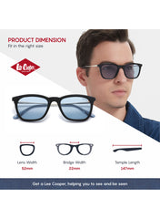 LC1003C02 - Blue Lens - Black Frame - Sunglasses
