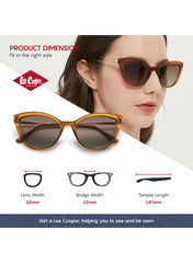 LC1004C02 - Gr.Brown Lens - Brown Frame - Sunglasses