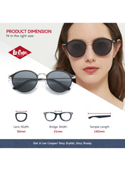 LC1025C02 - Classic Gray Lens - Black Stainless Steel Frame - Sunglasses