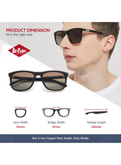LC1040C02 - Gradient Brown Lens - Demi Frame - Sunglasses