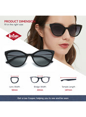 LC1004C01 - Gr.Grey Lens - Black Plastic Frame - Sunglasses