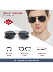 LC1023C01 - Grey Lens - Transparent Gray Plastic Frame - Sunglasses