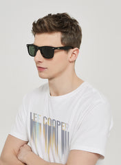 LC1018C02 - Green G15 - Shiny Black - Full-Frame - Sunglasses