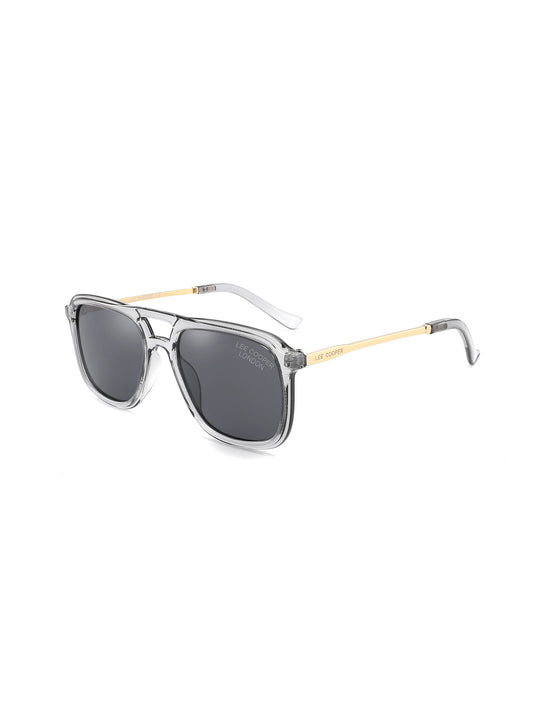 LC1023C01 - Grey Lens - Transparent Gray Plastic Frame - Sunglasses