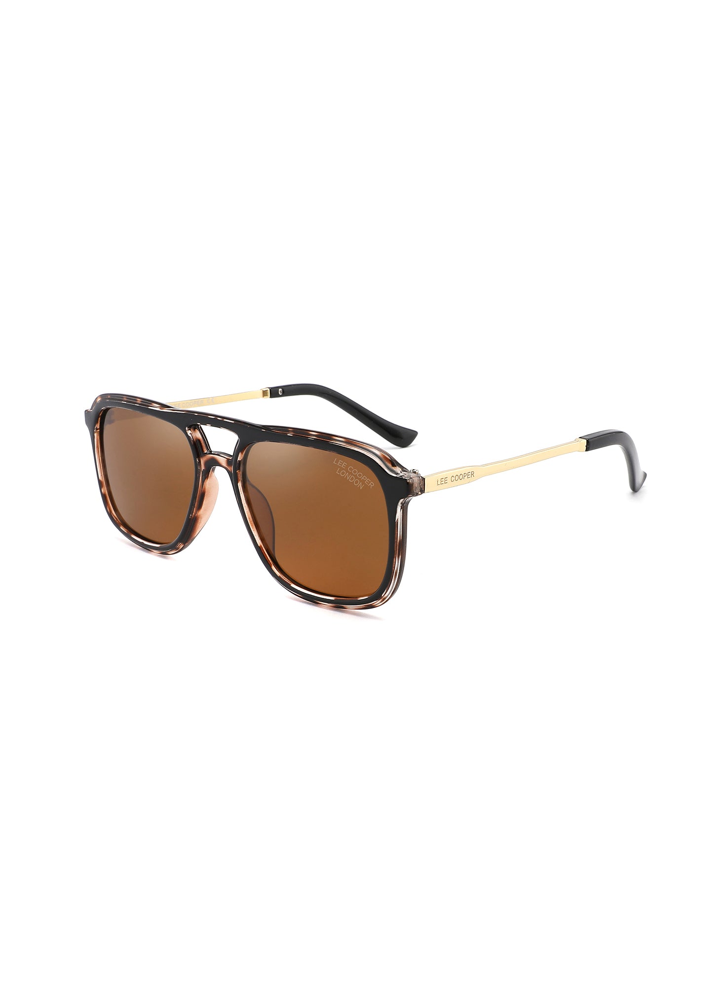 LC1023C03 - Brown Lens - Demi-Colored Plastic Frame - Sunglasses