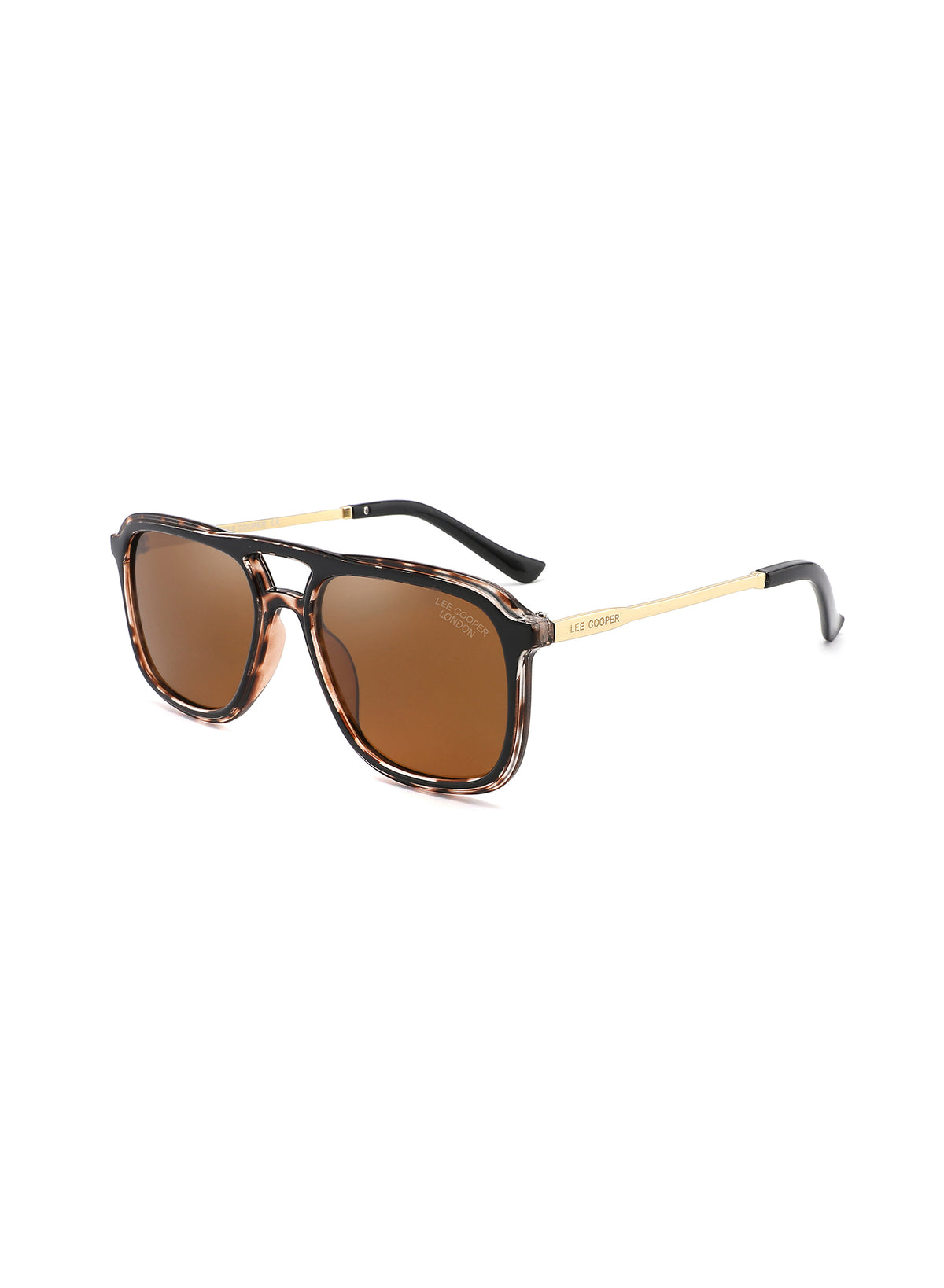 LC1023C03 - Brown Lens - Demi-Colored Plastic Frame - Sunglasses