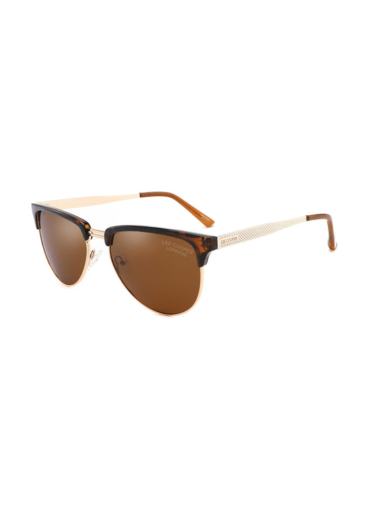 LC1026C03 - Warm Brown Lens - Demi-Colored Plastic Frame - Sunglasses