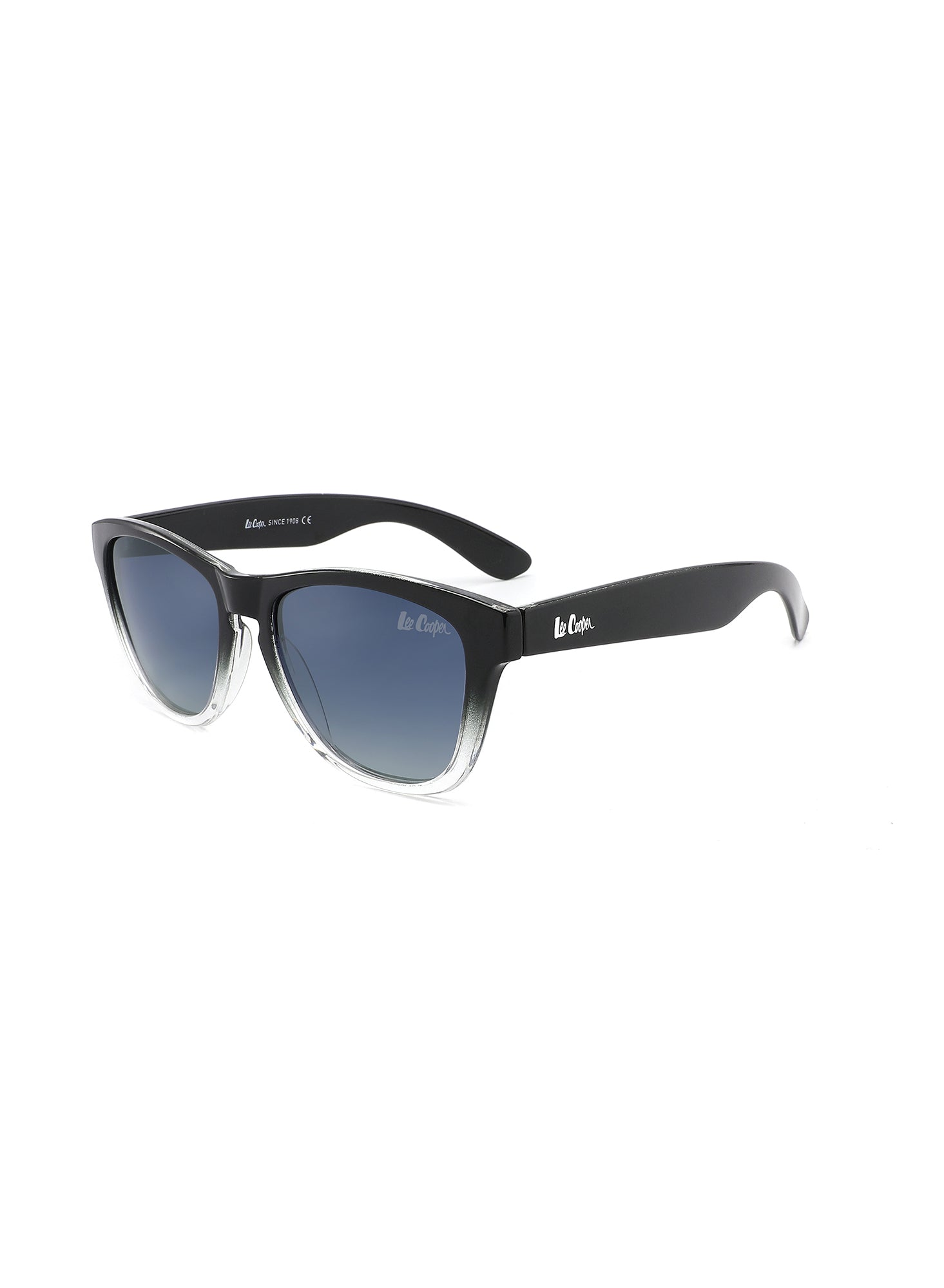 LC1038C02 - Gradient Blue Lens - Black Plastic Frame - Sunglasses