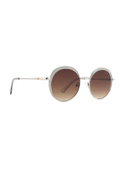 LC1014C02 - Grad Brown - Silver Metal Frame - Sunglasses
