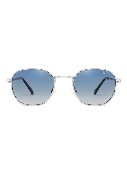 LC1008C03 - Blue Lens - Silver Frame - Sunglasses