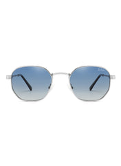 LC1008C03 - Blue Lens - Silver Frame - Sunglasses
