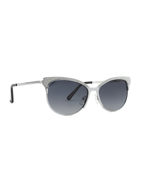 LC1031C01 - Gradient Grey Tint - Silver Metal Frame - Sunglasses