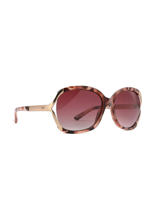 LC1027C01 - Gradient Grey Lens - Brown Demi-Colored Frame (Plastic and Metal Blend) - Sunglasses