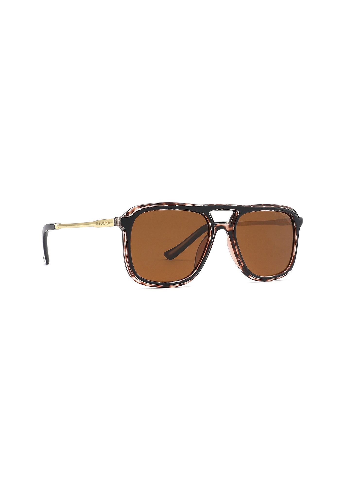 LC1023C03 - Brown Lens - Demi-Colored Plastic Frame - Sunglasses