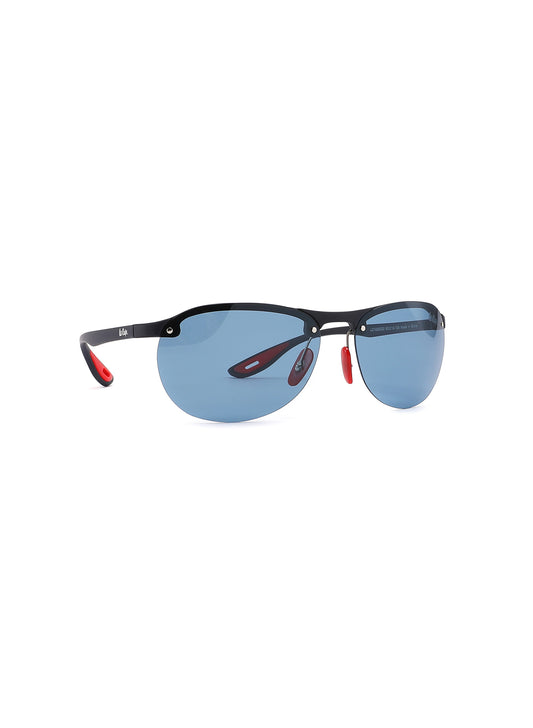 LC1020C02 - Striking Single Blue Tint - Sleek Matt Dark Blue Frame - Sunglasses