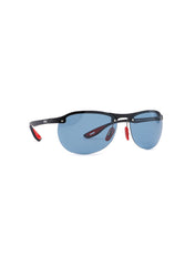 LC1020C02 - Striking Single Blue Tint - Sleek Matt Dark Blue Frame - Sunglasses