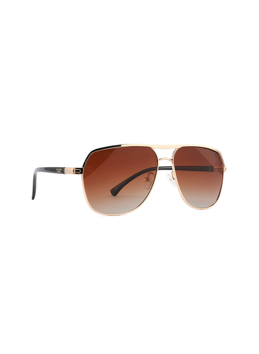 LC1016C02 - Gradient Brown - Luxurious Gold Frame - Sunglasses