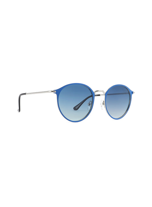 LC1025C01 - Gr. Blue Lens - Blue Stainless Steel Frame - Sunglasses