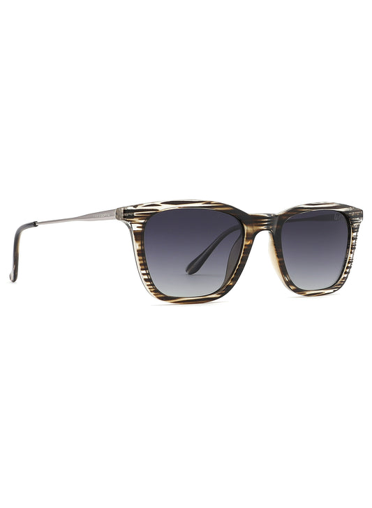 LC1003C01 - Gr.Grey Lens - Brown Stripe Frame - Sunglasses