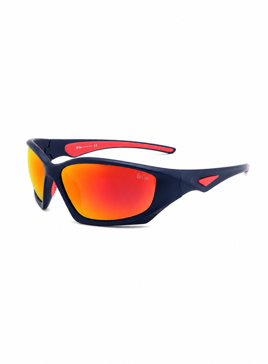 LC1011C02 - Red Mirror Revo Lens - Navy Blue Frame - Sunglasses