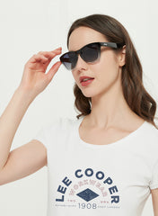 LC1038C02 - Gradient Blue Lens - Black Plastic Frame - Sunglasses