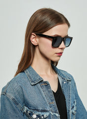 LC1021C03 - Gr. Blue Lens - Shiny Black Frame - Sunglasses