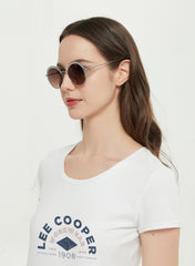 LC1014C02 - Grad Brown - Silver Metal Frame - Sunglasses