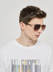 LC1016C02 - Gradient Brown - Luxurious Gold Frame - Sunglasses