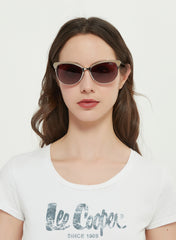 LC1031C03 - Gradient Pink Tint - Gold Metal Frame - Sunglasses