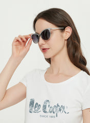 LC1031C01 - Gradient Grey Tint - Silver Metal Frame - Sunglasses