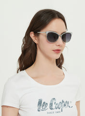 LC1031C01 - Gradient Grey Tint - Silver Metal Frame - Sunglasses