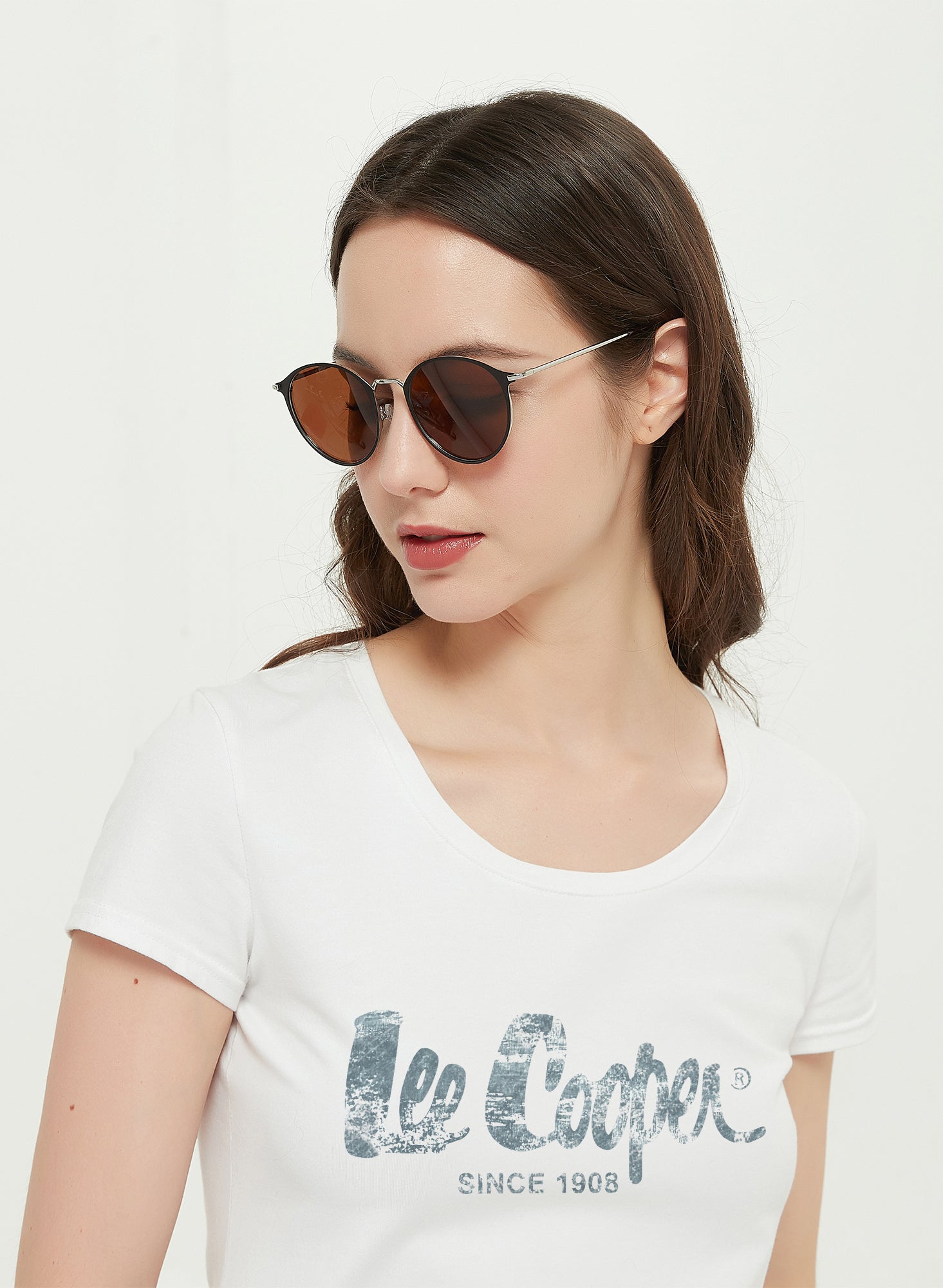 LC1025C03 - Classic Brown Lens - Black Stainless Steel Frame - Sunglasses