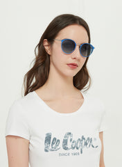 LC1025C01 - Gr. Blue Lens - Blue Stainless Steel Frame - Sunglasses