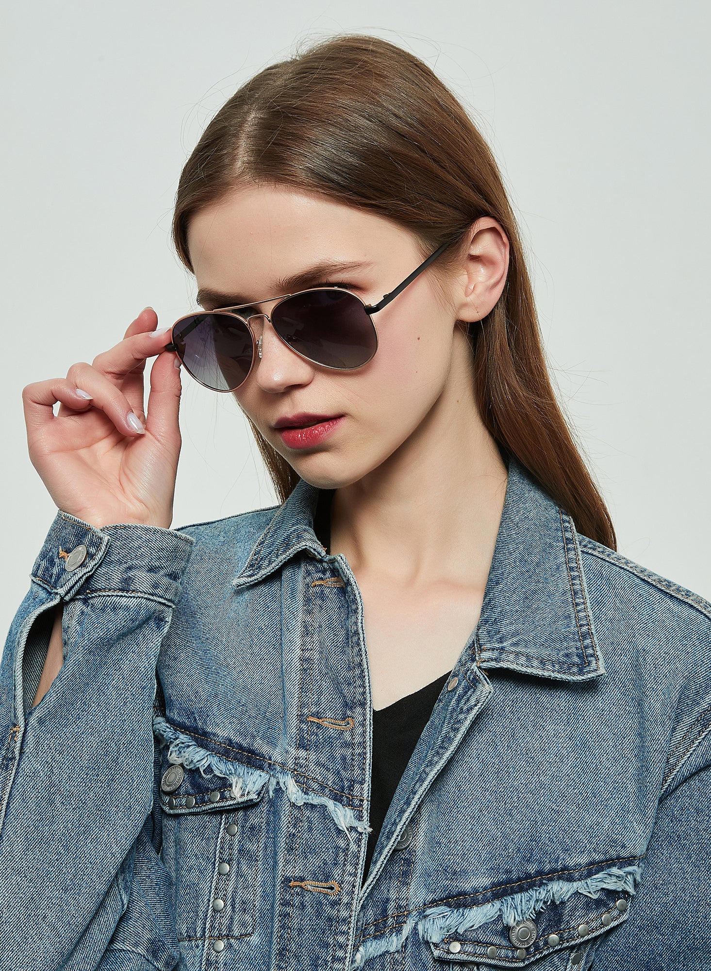 LC1015C03 - Gradient Lenses - Sturdy Metal Frame - Sunglasses