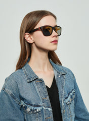 LC1039C02 - Brown Revo Lens - DEMI Plastic Frame - Sunglasses