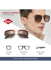 LC1022C03 - Gr. Brown Tint - Dark Brown Plastic Frame - Sunglasses