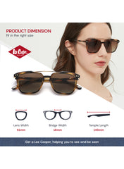 LC1019C03 - Gradient Brown Lens - Shiny Demi Brown Frame - Full-Frame - Sunglasses