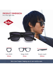 LC1021C01 - Gr. Gray Lens - Shiny Black Frame - Sunglasses