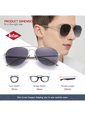 LC1017C02 - Gradient Black - Silver Frame - Sunglasses
