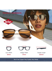 LC1026C03 - Warm Brown Lens - Demi-Colored Plastic Frame - Sunglasses