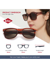 LC1018C03 - Gradient Brown - Shiny Brown - Full-Frame - Sunglasses