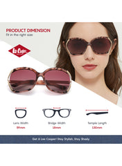 LC1027C01 - Gradient Grey Lens - Brown Demi-Colored Frame (Plastic and Metal Blend) - Sunglasses