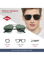 LC1024C02 - G15 Lens - Black Stainless Steel Frame - Sunglasses