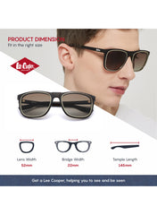 LC1006C03 - Gradient Brown Lens - DEMI Frame - Sunglasses